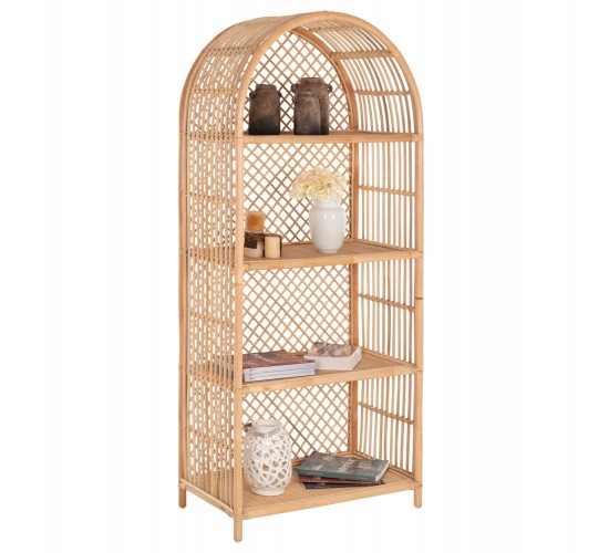ΒΙΒΛΙΟΘΗΚΗ SIMOK HM9552 ΑΠΟ ΦΥΣΙΚΟ RATTAN ΣΕ ΦΥΣΙΚΟ ΧΡΩΜΑ 80x40x182Υεκ.