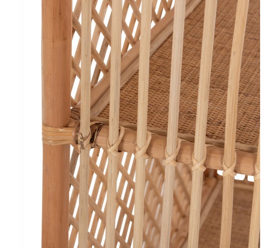ΒΙΒΛΙΟΘΗΚΗ SIMOK HM9552 ΑΠΟ ΦΥΣΙΚΟ RATTAN ΣΕ ΦΥΣΙΚΟ ΧΡΩΜΑ 80x40x182Υεκ.