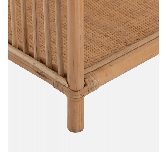ΒΙΒΛΙΟΘΗΚΗ SIMOK HM9552 ΑΠΟ ΦΥΣΙΚΟ RATTAN ΣΕ ΦΥΣΙΚΟ ΧΡΩΜΑ 80x40x182Υεκ.