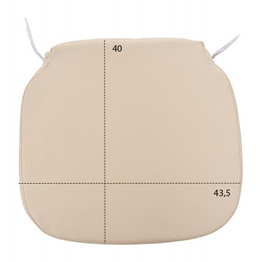 ΜΑΞΙΛΑΡΙ TIFFANYS HM8058.41FC ΜΕ ΥΦΑΣΜΑ WATER REPELLENT ΛΕΥΚΟ 43,5x40x3Υεκ.