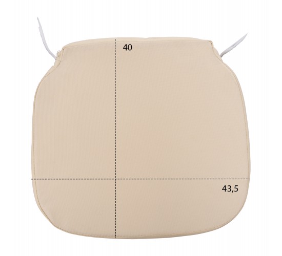ΜΑΞΙΛΑΡΙ TIFFANYS HM8058.41FC ΜΕ ΥΦΑΣΜΑ WATER REPELLENT ΛΕΥΚΟ 43,5x40x3Υεκ.