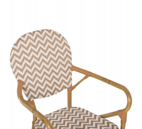 ΠΟΛΥΘΡΟΝΑ ΑΛΟΥΜΙΝΙΟΥ BAMBOO LOOK ΦΥΣΙΚΟ - ΛΕΥΚΟ HM5928.03 55x58x95 εκ.