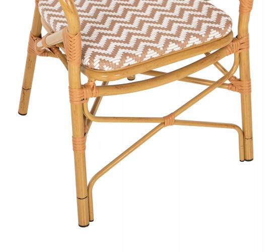 ΠΟΛΥΘΡΟΝΑ ΑΛΟΥΜΙΝΙΟΥ BAMBOO LOOK ΦΥΣΙΚΟ - ΛΕΥΚΟ HM5928.03 55x58x95 εκ.