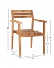ΠΟΛΥΘΡΟΝΑ ERIETTA ΞΥΛΟ TEAK ΣΤΟΙΒΑΖΟΜΕΝΗ HM9534 ΣΕ ΦΥΣΙΚΟ ΧΡΩΜΑ 60x54x87Y εκ.