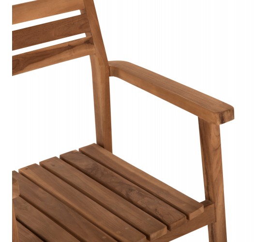 ΠΟΛΥΘΡΟΝΑ ERIETTA ΞΥΛΟ TEAK ΣΤΟΙΒΑΖΟΜΕΝΗ HM9534 ΣΕ ΦΥΣΙΚΟ ΧΡΩΜΑ 60x54x87Y εκ.