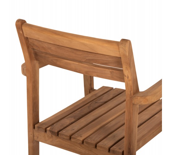 ΠΟΛΥΘΡΟΝΑ ERIETTA ΞΥΛΟ TEAK ΣΤΟΙΒΑΖΟΜΕΝΗ HM9534 ΣΕ ΦΥΣΙΚΟ ΧΡΩΜΑ 60x54x87Y εκ.