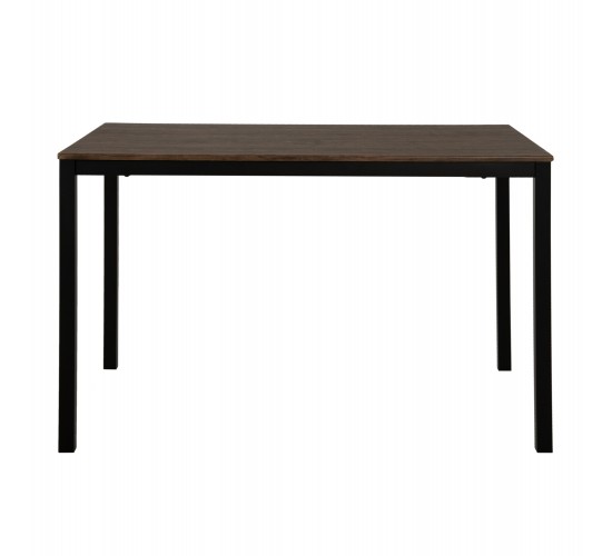 ΤΡΑΠΕΖΙ ΤΡΑΠΕΖΑΡΙΑΣ GOOSE HM9532 MDF ΚΑΡΥΔΙ-ΜΑΥΡΟ ΜΕΤΑΛΛΟ 120X70Χ75Yεκ.