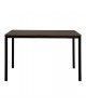 ΤΡΑΠΕΖΙ ΤΡΑΠΕΖΑΡΙΑΣ GOOSE HM9532 MDF ΚΑΡΥΔΙ-ΜΑΥΡΟ ΜΕΤΑΛΛΟ 120X70Χ75Yεκ.