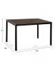 ΣΕΤ ΤΡΑΠΕΖΑΡΙΑΣ GOOSE 5ΤΜΧ HM9530.01 MDF ΚΑΡΥΔΙ-ΜΕΤΑΛΛΟ ΜΑΥΡΟ 120x80x75Yεκ.