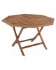 ΤΡΑΠΕΖΙ ΠΟΛΥΓΩΝΟ KENDALL ΠΤΥΣΣΟΜΕΝΟ HM9545 TEAK ΣΕ ΦΥΣΙΚΟ ΧΡΩΜΑ 120x120x75Yεκ.