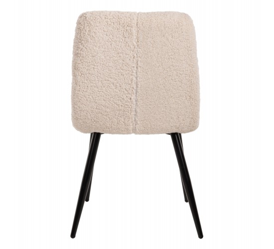 ΚΑΡΕΚΛΑ SHELLY HM8590.02 ΛΕΥΚΟ TEDDY ΥΦΑΣΜΑ ME ΜΕΤΑΛΛΙΚΑ ΜΑΥΡΑ ΠΟΔΙΑ 48x64x87Yεκ.