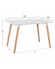 ΤΡΑΠΕΖΙ MINIMAL HM8581.01 ΛΕΥΚΟ MDF-ΠΟΔΙΑ ΟΞΙΑ ΣΕ ΦΥΣΙΚΟ ΧΡΩΜΑ- 120Χ60X74Υεκ.