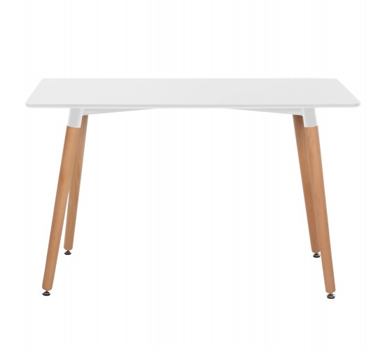 ΤΡΑΠΕΖΙ MINIMAL HM8581.01 ΛΕΥΚΟ MDF-ΠΟΔΙΑ ΟΞΙΑ ΣΕ ΦΥΣΙΚΟ ΧΡΩΜΑ- 120Χ60X74Υεκ.