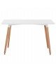 ΤΡΑΠΕΖΙ MINIMAL HM8581.01 ΛΕΥΚΟ MDF-ΠΟΔΙΑ ΟΞΙΑ ΣΕ ΦΥΣΙΚΟ ΧΡΩΜΑ- 120Χ60X74Υεκ.