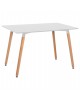 ΤΡΑΠΕΖΙ MINIMAL HM8581.01 ΛΕΥΚΟ MDF-ΠΟΔΙΑ ΟΞΙΑ ΣΕ ΦΥΣΙΚΟ ΧΡΩΜΑ- 120Χ60X74Υεκ.