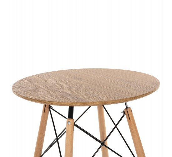 ΤΡΑΠΕΖΙ ΣΤΡΟΓΓΥΛΟ MINIMAL HM0060.04 ΦΥΣΙΚΟ ΧΡΩΜΑ MDF-ΠΟΔΙΑ ΟΞΙΑΣ ΣΕ ΦΥΣΙΚΟ ΧΡΩΜΑ Φ60Χ76Υεκ.