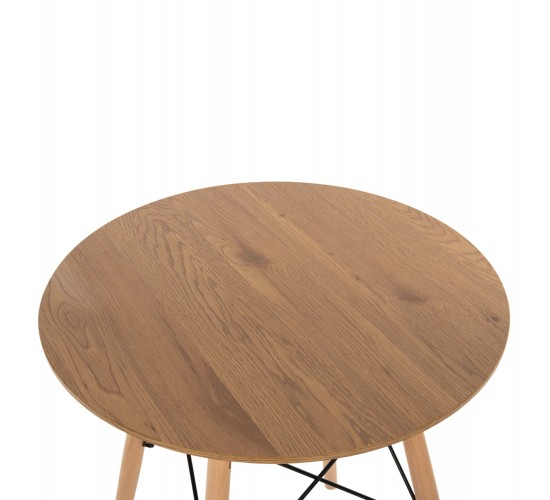 ΤΡΑΠΕΖΙ ΣΤΡΟΓΓΥΛΟ MINIMAL HM0060.04 ΦΥΣΙΚΟ ΧΡΩΜΑ MDF-ΠΟΔΙΑ ΟΞΙΑΣ ΣΕ ΦΥΣΙΚΟ ΧΡΩΜΑ Φ60Χ76Υεκ.