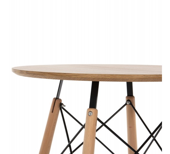 ΤΡΑΠΕΖΙ ΣΤΡΟΓΓΥΛΟ MINIMAL HM0060.04 ΦΥΣΙΚΟ ΧΡΩΜΑ MDF-ΠΟΔΙΑ ΟΞΙΑΣ ΣΕ ΦΥΣΙΚΟ ΧΡΩΜΑ Φ60Χ76Υεκ.