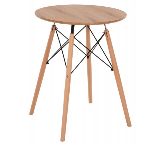 ΤΡΑΠΕΖΙ ΣΤΡΟΓΓΥΛΟ MINIMAL HM0060.04 ΦΥΣΙΚΟ ΧΡΩΜΑ MDF-ΠΟΔΙΑ ΟΞΙΑΣ ΣΕ ΦΥΣΙΚΟ ΧΡΩΜΑ Φ60Χ76Υεκ.