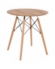 ΤΡΑΠΕΖΙ MINIMAL ΣΤΡΟΓΓΥΛΟ HM0059.04 MDF ΣΕ ΦΥΣΙΚΟ-ΠΟΔΙΑ ΟΞΙΑΣ ΦΥΣΙΚΟ Φ80Χ72Υεκ.
