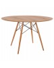 ΤΡΑΠΕΖΙ MINIMAL ΣΤΡΟΓΓΥΛΟ HM8454.04 MDF ΣΕ ΦΥΣΙΚΟ-ΠΟΔΙΑ ΟΞΙΑΣ ΣΕ ΦΥΣΙΚΟ Φ120Χ75Υεκ.