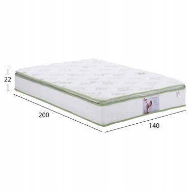 ΣΤΡΩΜΑ CONTINUOUS SPRING ΜΕ ΑΝΩΣΤΡΩΜΑ ALOE VERA 140X200 HM372.13 ΜΟΝΗΣ ΟΨΗΣ Διπλό