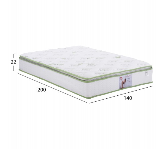 ΣΤΡΩΜΑ CONTINUOUS SPRING ΜΕ ΑΝΩΣΤΡΩΜΑ ALOE VERA 140X200 HM372.13 ΜΟΝΗΣ ΟΨΗΣ