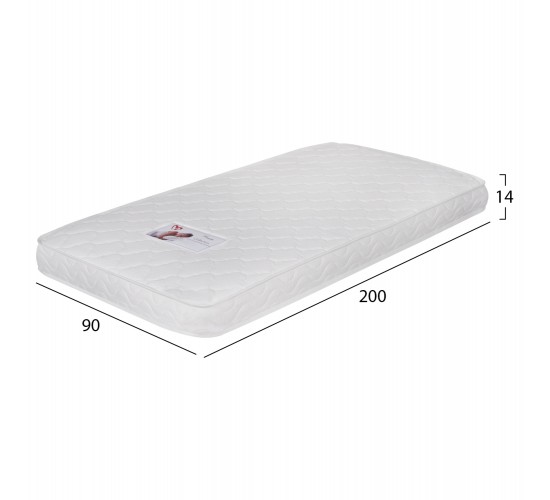 ΣΤΡΩΜΑ ΜΕ FOAM ΧΩΡΙΣ ΕΛΑΤΗΡΙΑ JORDY 90X200 HM374.10  (ROLL PACKING) ΛΕΥΚΟ