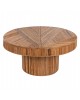 ΤΡΑΠΕΖΙ ΣΑΛΟΝΙΟΥ GATSBY ΣΤΡΟΓΓΥΛΟ HM9651 RATTAN ΧΡΩΜΑ ΦΥΣΙΚΟ Φ100x50Y εκ.