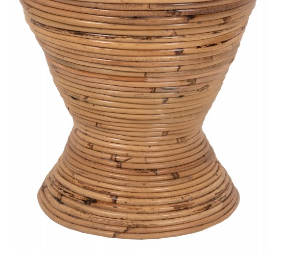 ΔΙΑΚΟΣΜΗΤΙΚΟ ΒΑΖΟ ΔΑΠΕΔΟΥ HM7852 RATTAN ΣΕ ΦΥΣΙΚΟ Φ30x100Yεκ.