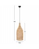 ΦΩΤΙΣΤΙΚΟ ΟΡΟΦΗΣ THEON HM7888 ΚΡΕΜΑΣΤΟ ΑΠΟ RATTAN ΣΕ ΦΥΣΙΚΟ ΧΡΩΜΑ Φ22x148Υ εκ.