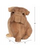 ΕΠΙΤΡΑΠΕΖΙΟ ΔΙΑΚΟΣΜΗΤΙΚΟ DOZER BULLDOG ΞΥΛΟ SUAR ΣΕ ΦΥΣΙΚΟ ΧΡΩΜΑ HM7925 18x14x20Y εκ.