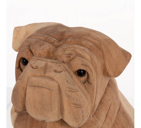ΕΠΙΤΡΑΠΕΖΙΟ ΔΙΑΚΟΣΜΗΤΙΚΟ DOZER BULLDOG ΞΥΛΟ SUAR ΣΕ ΦΥΣΙΚΟ ΧΡΩΜΑ HM7925 18x14x20Y εκ.