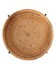 ΤΡΑΠΕΖΑΚΙ ΒΟΗΘΗΤΙΚΟ FLY HM7905 RATTAN ΦΥΣΙΚΟ ΧΡΩΜΑ-ΜΕΤΑΛΛΙΚΗ ΒΑΣΗ ΜΑΥΡΗ Φ32x48Yεκ.