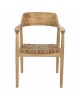 ΠΟΛΥΘΡΟΝΑ KINGSLEY HM9634.01 ΞΥΛΟ TEAK & ΨΑΘΑ ΣΕ ΦΥΣΙΚΟ ΧΡΩΜΑ 57,5x54x80Yεκ.