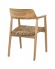 ΠΟΛΥΘΡΟΝΑ KINGSLEY HM9634.01 ΞΥΛΟ TEAK & ΨΑΘΑ ΣΕ ΦΥΣΙΚΟ ΧΡΩΜΑ 57,5x54x80Yεκ.