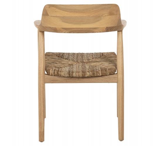 ΠΟΛΥΘΡΟΝΑ KINGSLEY HM9634.01 ΞΥΛΟ TEAK & ΨΑΘΑ ΣΕ ΦΥΣΙΚΟ ΧΡΩΜΑ 57,5x54x80Yεκ.