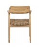 ΠΟΛΥΘΡΟΝΑ KINGSLEY HM9634.01 ΞΥΛΟ TEAK & ΨΑΘΑ ΣΕ ΦΥΣΙΚΟ ΧΡΩΜΑ 57,5x54x80Yεκ.