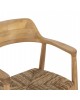 ΠΟΛΥΘΡΟΝΑ KINGSLEY HM9634.01 ΞΥΛΟ TEAK & ΨΑΘΑ ΣΕ ΦΥΣΙΚΟ ΧΡΩΜΑ 57,5x54x80Yεκ.