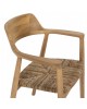 ΠΟΛΥΘΡΟΝΑ KINGSLEY HM9634.01 ΞΥΛΟ TEAK & ΨΑΘΑ ΣΕ ΦΥΣΙΚΟ ΧΡΩΜΑ 57,5x54x80Yεκ.
