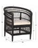 ΠΟΛΥΘΡΟΝΑ MALAWI HM9635.03 ΞΥΛΟ ΜΑΟΝΙ ΜΕ RATTAN ΜΑΥΡΟ-ΛΕΥΚΟ ΜΑΞΙΛΑΡΙ 80x70x86Υεκ.
