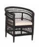 ΠΟΛΥΘΡΟΝΑ MALAWI HM9635.03 ΞΥΛΟ ΜΑΟΝΙ ΜΕ RATTAN ΜΑΥΡΟ-ΛΕΥΚΟ ΜΑΞΙΛΑΡΙ 80x70x86Υεκ.