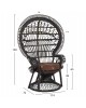 ΠΟΛΥΘΡΟΝΑ ROYAL PEACOCK HM9342.03 RATTAN ΜΑΥΡΟ-ΜΑΞΙΛΑΡΙ ΚΑΦΕ 114x72x150Yεκ.