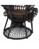 ΠΟΛΥΘΡΟΝΑ ROYAL PEACOCK HM9342.03 RATTAN ΜΑΥΡΟ-ΜΑΞΙΛΑΡΙ ΚΑΦΕ 114x72x150Yεκ.