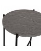 ΒΟΗΘΗΤΙΚΟ ΤΡΑΠΕΖΙ HM9589.02 MDF ΓΚΡΙ ΜΑΡΜΑΡΟ-ΜΑΥΡΗ ΜΕΤΑΛΛΙΚΗ ΒΑΣΗ Φ50x55Υεκ.