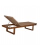 ΞΑΠΛΩΣΤΡΑ PATRON HM5993 TEAK ΞΥΛΟ ΚΑΙ ΣΧΟΙΝΙ VIRO ΣΕ ΠΛΕΞΗ WICKER 191x65x86Yεκ.