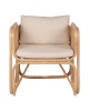 ΠΟΛΥΘΡΟΝΑ WENDY HM9816 RATTAN ΣΕ ΦΥΣΙΚΟ ΧΡΩΜΑ-ΛΕΥΚΑ ΜΑΞΙΛΑΡΙΑ 73x72x84Yεκ.