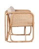 ΠΟΛΥΘΡΟΝΑ WENDY HM9816 RATTAN ΣΕ ΦΥΣΙΚΟ ΧΡΩΜΑ-ΛΕΥΚΑ ΜΑΞΙΛΑΡΙΑ 73x72x84Yεκ.