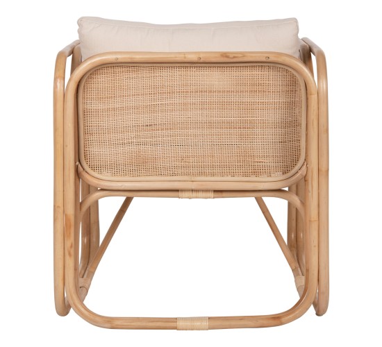 ΠΟΛΥΘΡΟΝΑ WENDY HM9816 RATTAN ΣΕ ΦΥΣΙΚΟ ΧΡΩΜΑ-ΛΕΥΚΑ ΜΑΞΙΛΑΡΙΑ 73x72x84Yεκ.