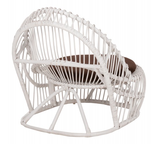 ΠΟΛΥΘΡΟΝΑ ENTROPY HM9840.02 RATTAN ΛΕΥΚΟ ΜΕ ΚΑΦΕ ΜΑΞΙΛΑΡΙ 80x97x85Υεκ.